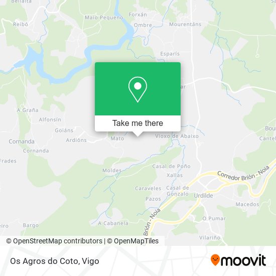 Os Agros do Coto map