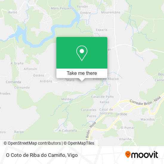 mapa O Coto de Riba do Camiño