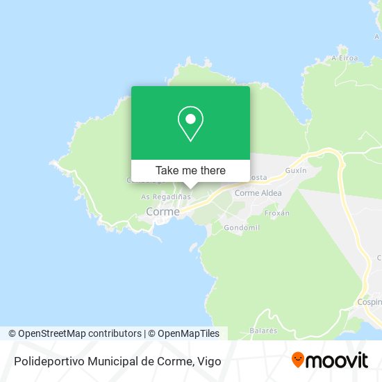 mapa Polideportivo Municipal de Corme