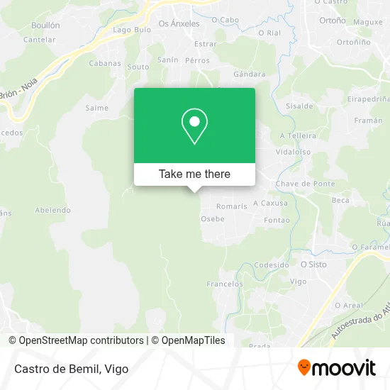 Castro de Bemil map