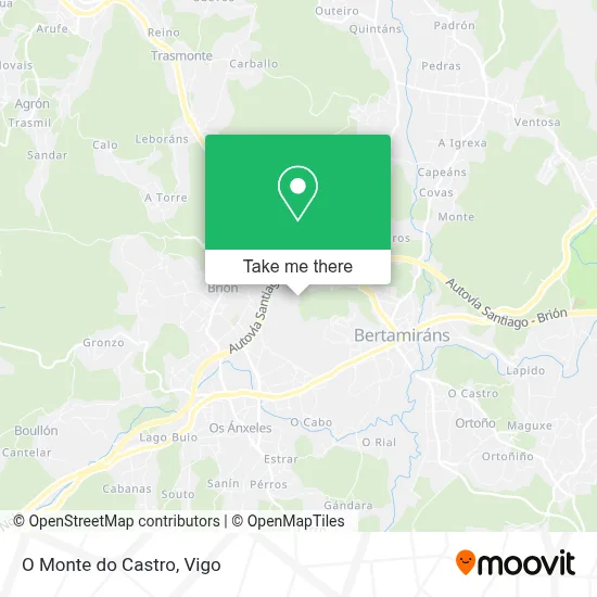 O Monte do Castro map