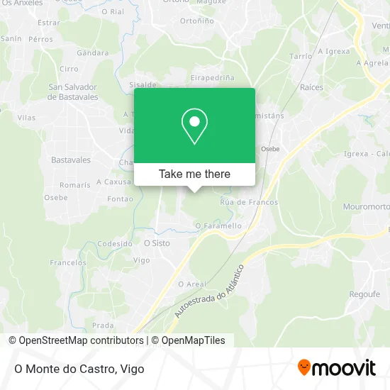 O Monte do Castro map