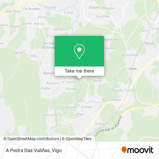 mapa A Pedra Das Valiñas