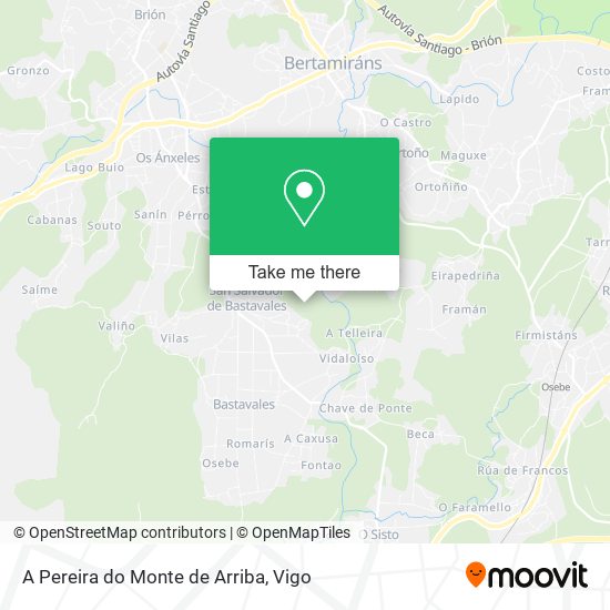 A Pereira do Monte de Arriba map