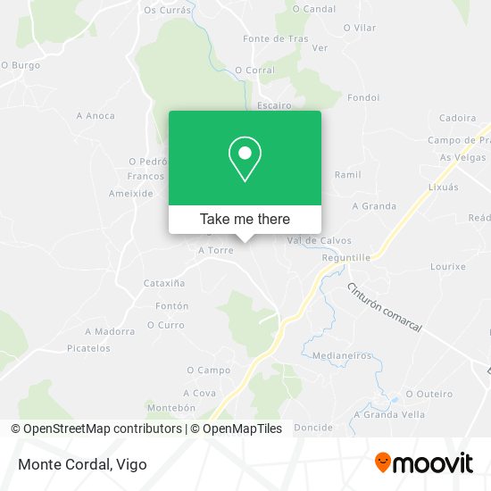 mapa Monte Cordal