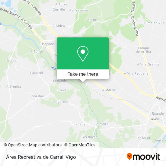 Área Recreativa de Carral map