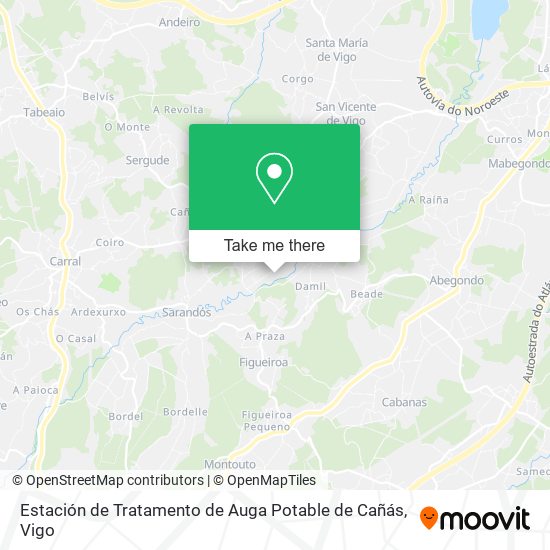 Estación de Tratamento de Auga Potable de Cañás map