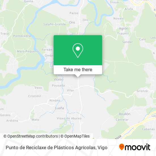 mapa Punto de Reciclaxe de Plásticos Agrícolas