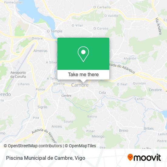 Piscina Municipal de Cambre map