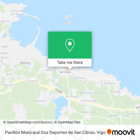 Pavillón Municipal Dos Deportes de San Cibrao map