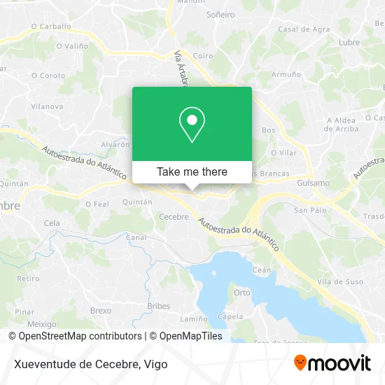 Xueventude de Cecebre map