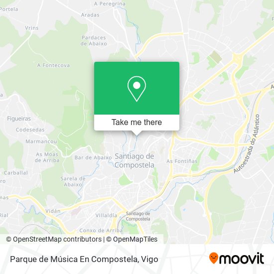 mapa Parque de Música En Compostela