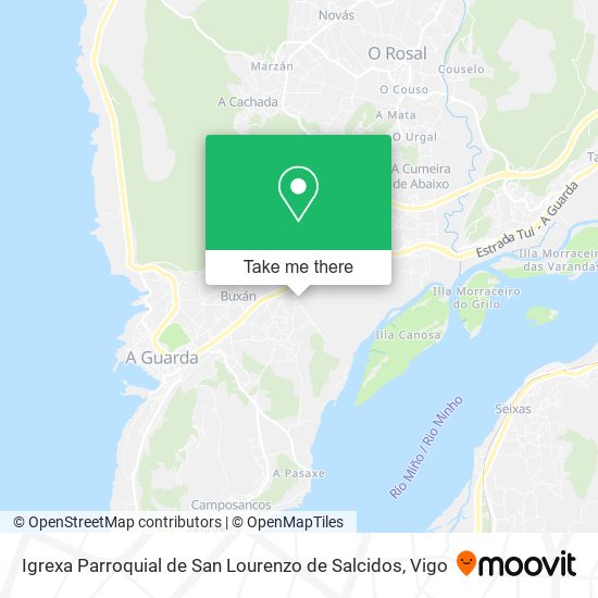 mapa Igrexa Parroquial de San Lourenzo de Salcidos