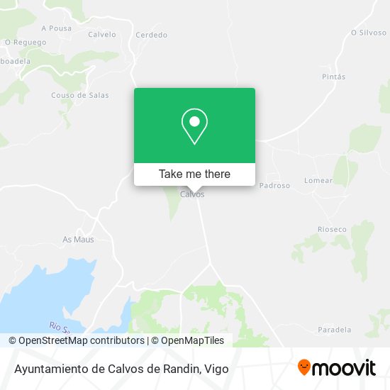 Ayuntamiento de Calvos de Randin map