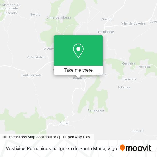 Vestixios Románicos na Igrexa de Santa María map