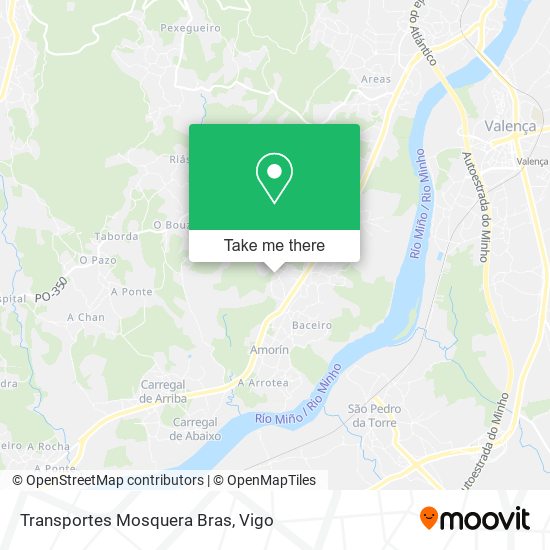 Transportes Mosquera Bras map