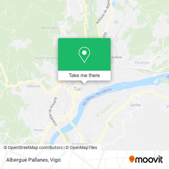 Albergue Pallanes map