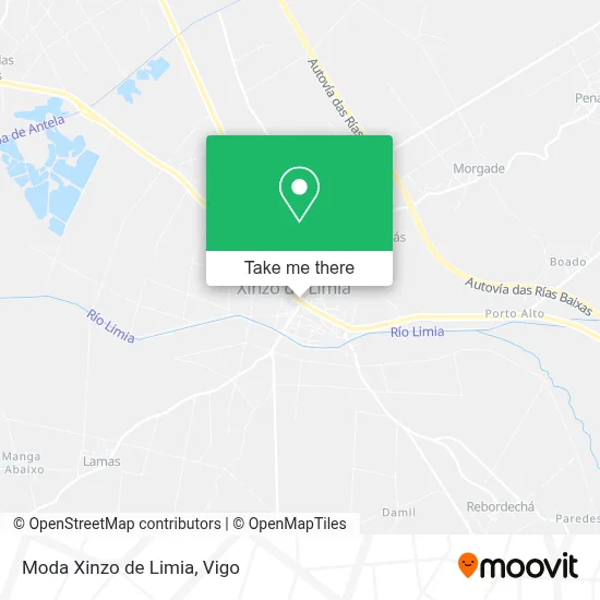 Moda Xinzo de Limia map