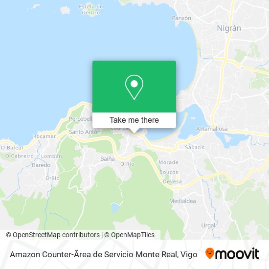 mapa Amazon Counter-Ãrea de Servicio Monte Real