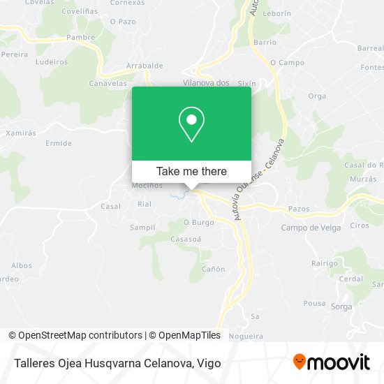 mapa Talleres Ojea Husqvarna Celanova