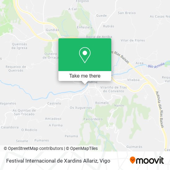 mapa Festival Internacional de Xardins Allariz