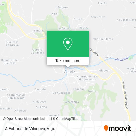 mapa A Fábrica de Vilanova