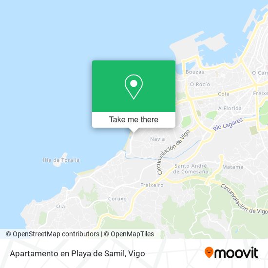 Apartamento en Playa de Samil map