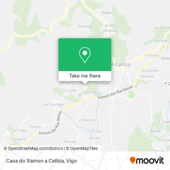 Casa do Xamon a Cañiza map
