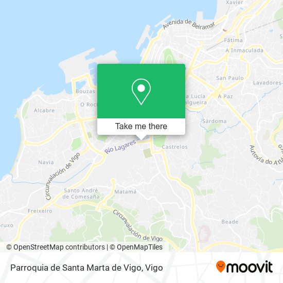 mapa Parroquia de Santa Marta de Vigo