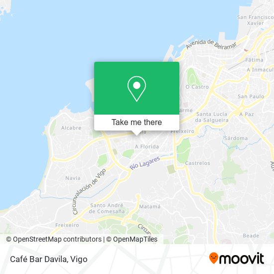 mapa Café Bar Davila