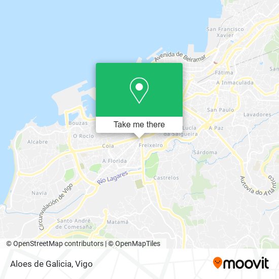 Aloes de Galicia map