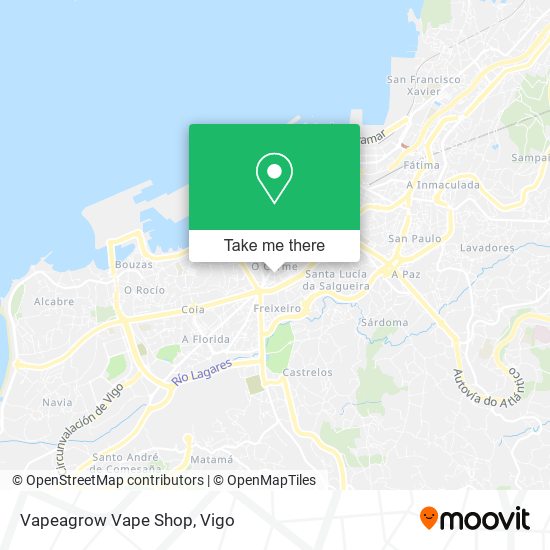 mapa Vapeagrow Vape Shop