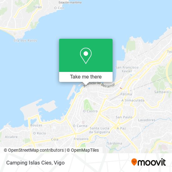 Camping Islas Cies map