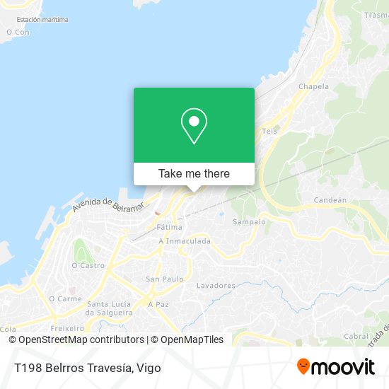 T198 Belrros Travesía map