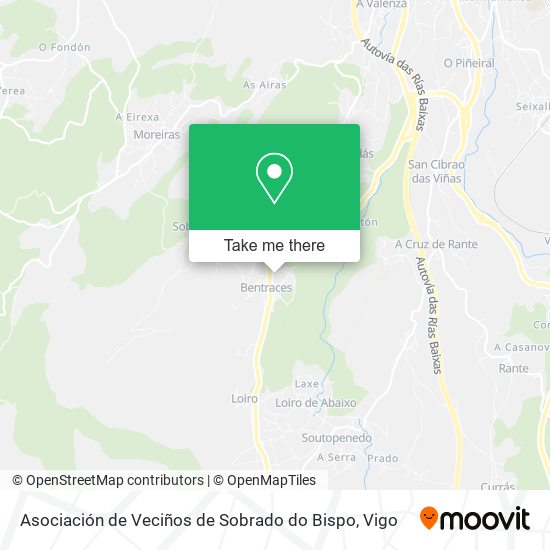 Asociación de Veciños de Sobrado do Bispo map