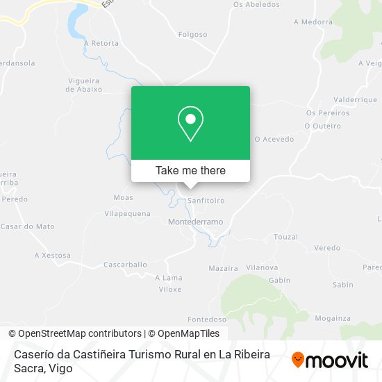 Caserío da Castiñeira Turismo Rural en La Ribeira Sacra map