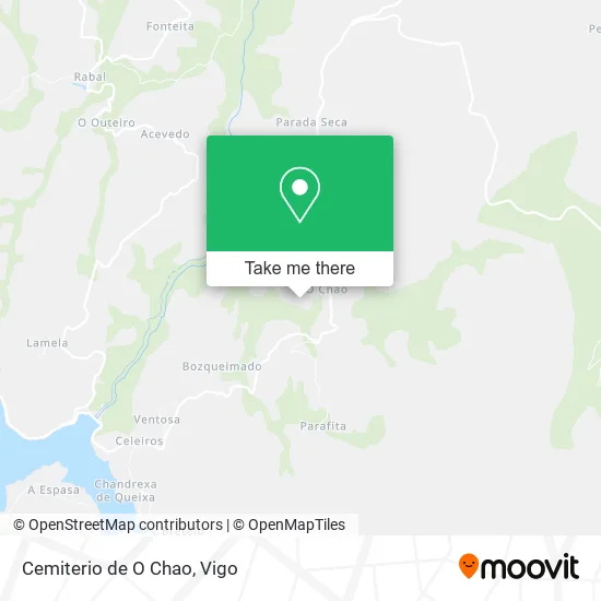 Cemiterio de O Chao map