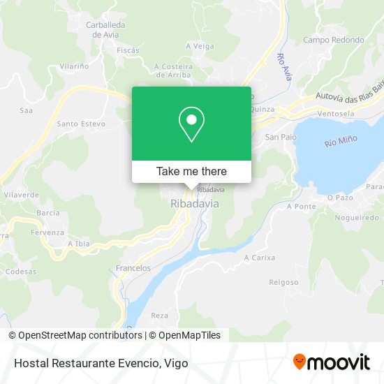 Hostal Restaurante Evencio map