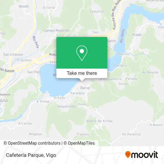 Cafetería Parque map