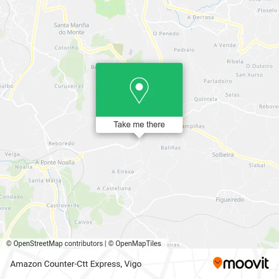 Amazon Counter-Ctt Express map