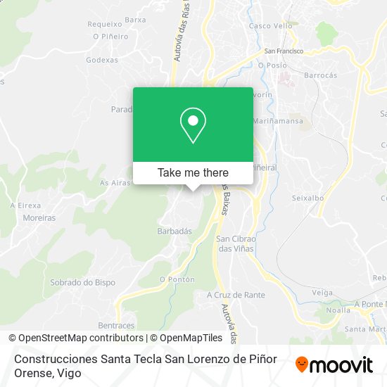 Construcciones Santa Tecla San Lorenzo de Piñor Orense map