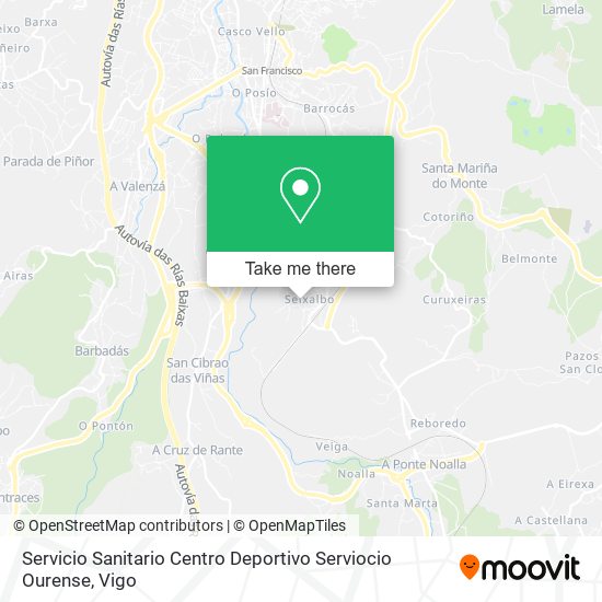 Servicio Sanitario Centro Deportivo Serviocio Ourense map