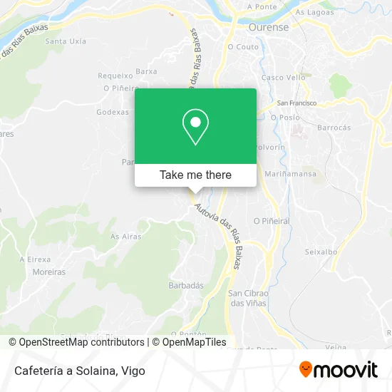 Cafetería a Solaina map