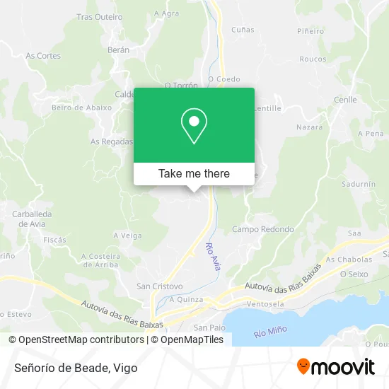 Señorío de Beade map