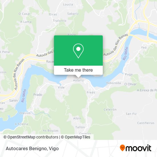 mapa Autocares Benigno