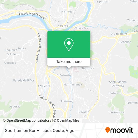 mapa Sportium en Bar Villabus Oeste