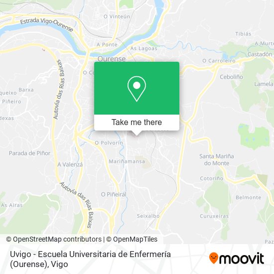 Uvigo - Escuela Universitaria de Enfermería (Ourense) map