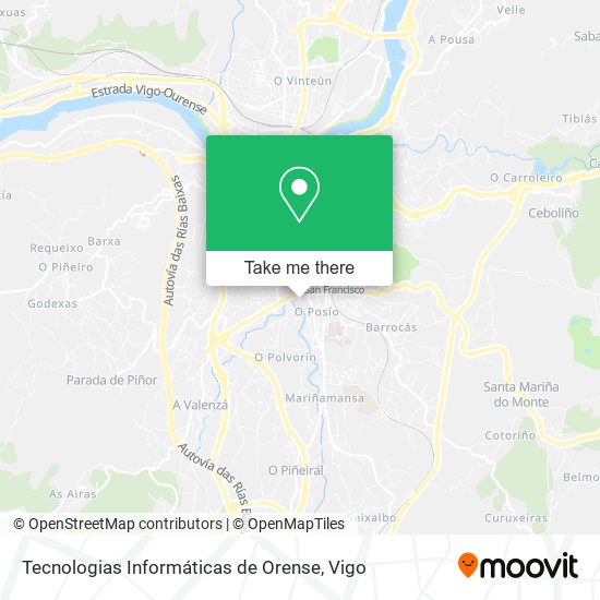 mapa Tecnologias Informáticas de Orense