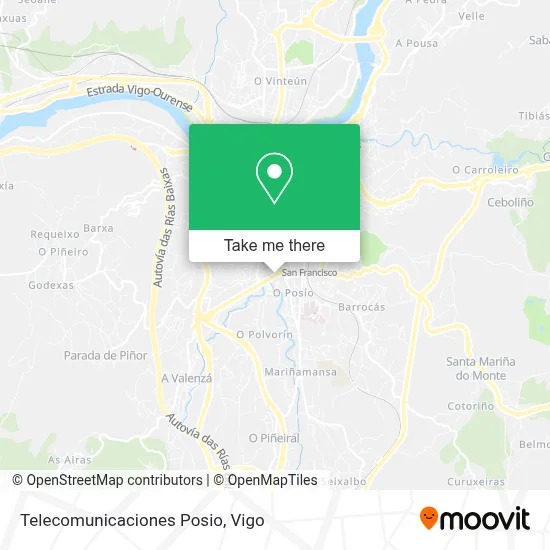 Telecomunicaciones Posio map