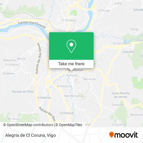 Alegría de Cl Coruna map